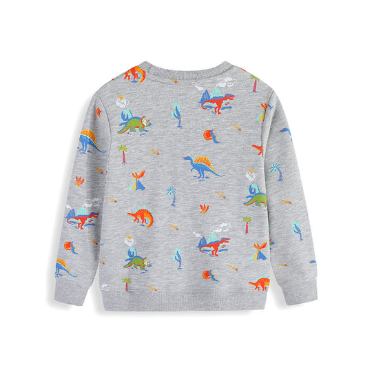 Kinder Sweatshirt mit buntem Dinosaurier-Motiv EB