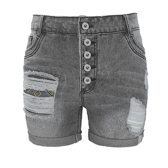 Damen modische destroyed Jeansshorts EB