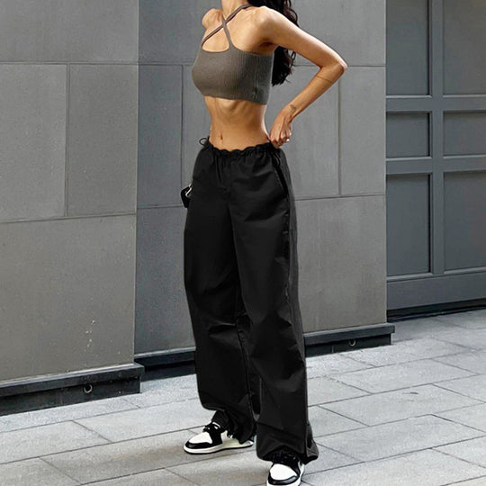 Damen elegante Sporthose mit verstellbarem Bund und lässigem Schnitt EB