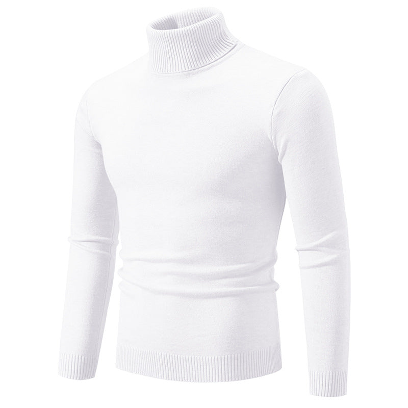 Herren nan Slim-Fit Rollkragenpullover aus Feinstrick mit geripptem Stehkragen und elastischem Bund EB