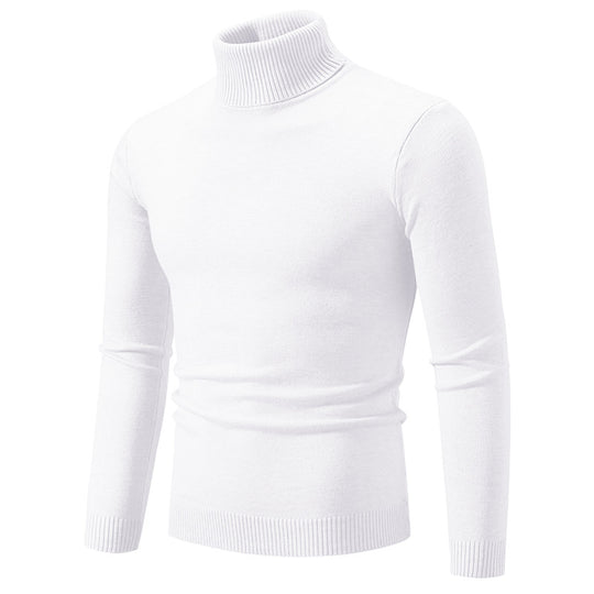 Herren nan Slim-Fit Rollkragenpullover aus Feinstrick mit geripptem Stehkragen und elastischem Bund EB