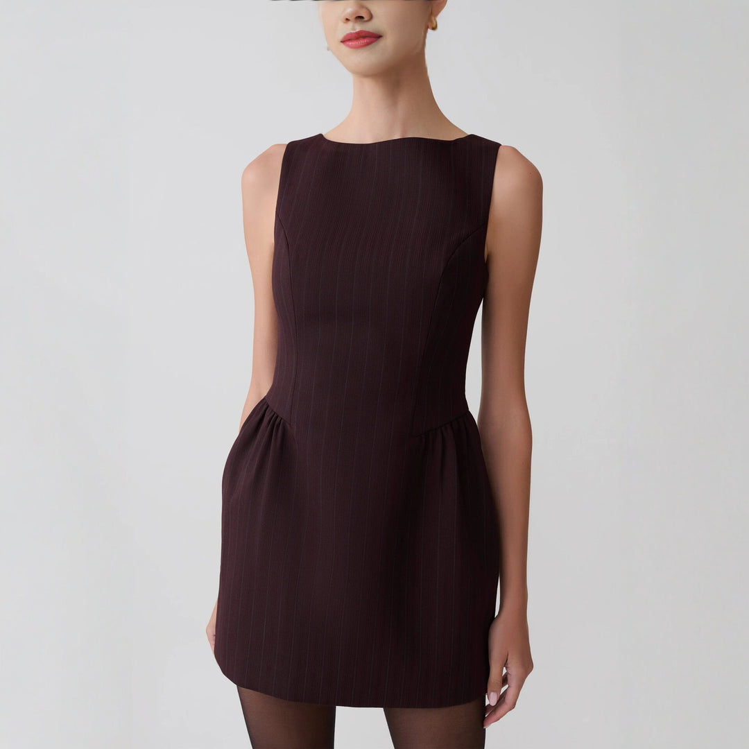 Damen Kleid mit feinen Nadelstreifen EB