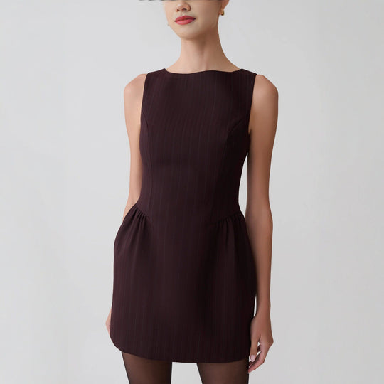 Damen Kleid mit feinen Nadelstreifen EB