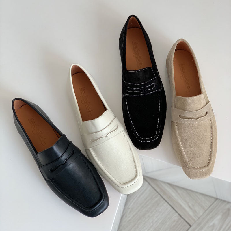 Damen Mokassins aus hochwertigem Wildleder mit eleganter Naht EB