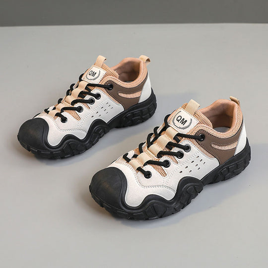 Damen Sportliche Freizeitsneaker mit atmungsaktiver Oberflächenstruktur und rutschfester Sohle EB