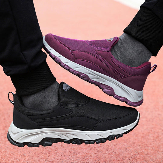 Damen Leichte und bequeme Slip-On Sneakers mit rutschfester Sohle EB