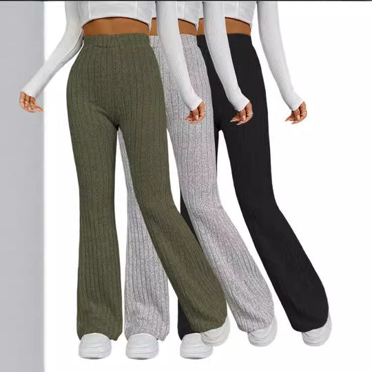 Damen Schlag-Rippstrick-Hosen EB