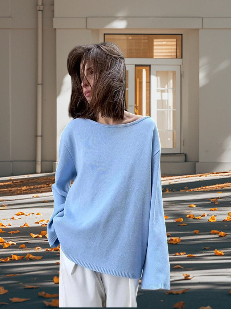 Damen Lässiges Baumwolloberteil mit weitem Schnitt und eleganten Details EB