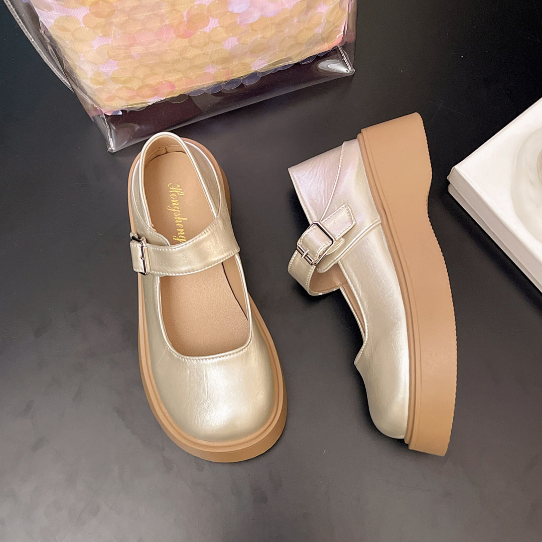 Damen elegante Mary Jane Schuhe mit funkelndem Design EB