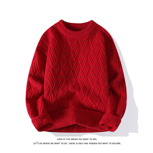 Damen nan grobgestrickter Oversize-Pullover mit Zopfmuster und elastischem Rippbund EB