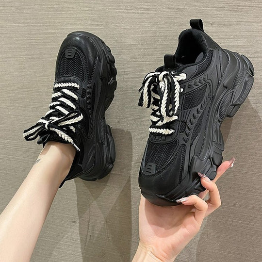 Damen Sportliche Sneakers mit atmungsaktivem Mesh und rutschfester Sohle EB