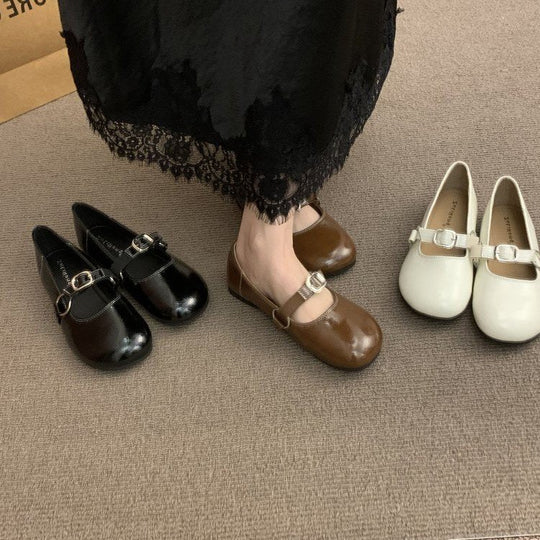 Damen elegante Ballerinas mit modischem Riemchen und komfortablem Fußbett EB