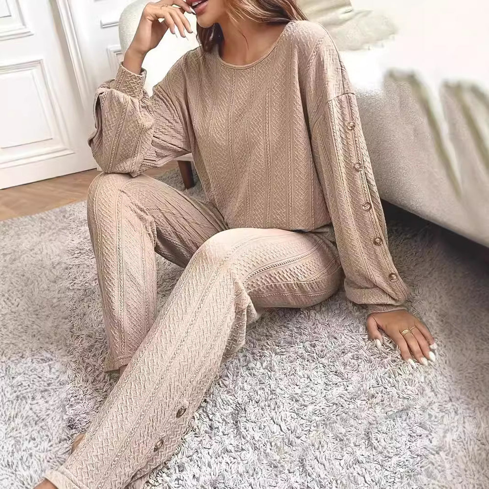 Damen Gemusterter Loungeanzug EB
