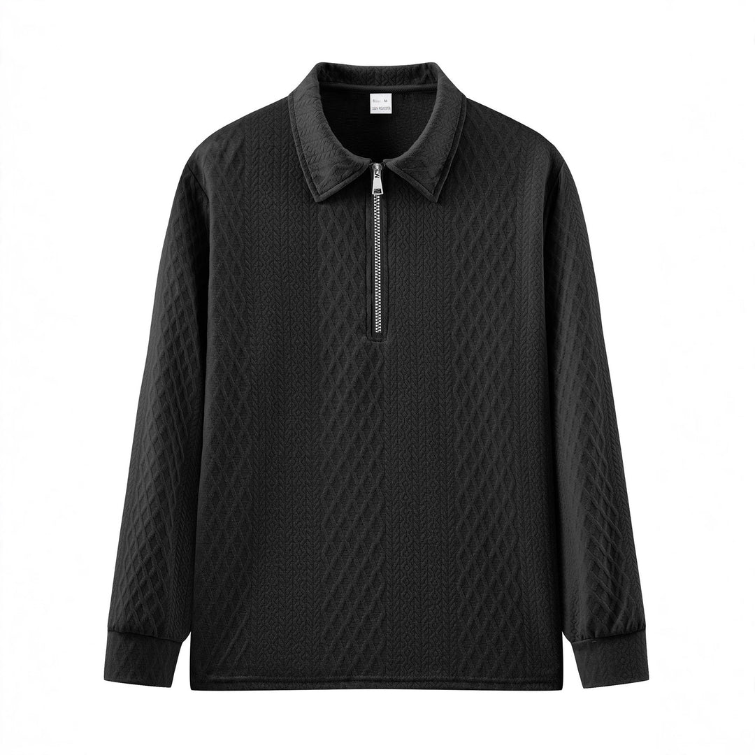 Herren Sweatshirt mit modischem Stehkragen und strukturiertem Design EB
