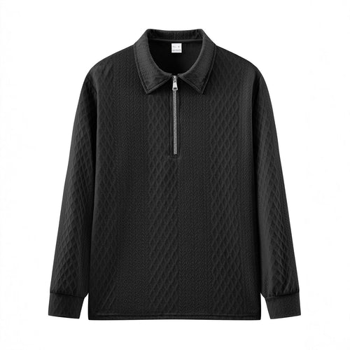 Herren Sweatshirt mit modischem Stehkragen und strukturiertem Design EB