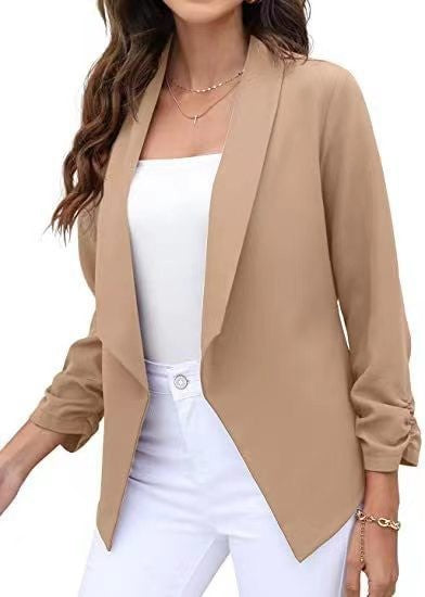 Damen eleganter und luftiger Blazer mit asymmetrischem Schnitt EB