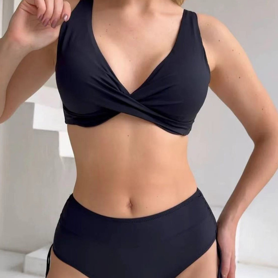 Damen Wickel-Bikini mit verstellbaren Trägern EB