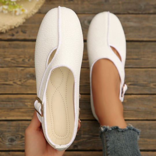 Damen Elegante Slipper mit verstellbarem Riemen und modischem Design EB