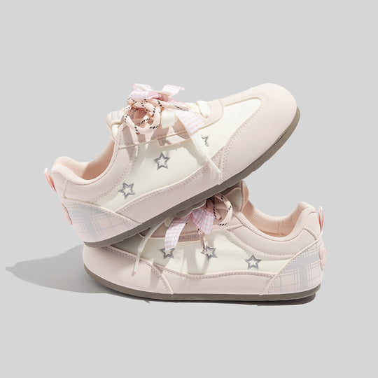 Damen Sneakers mit modernem Sternen-Muster und weicher Dämpfung EB