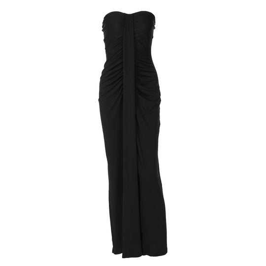 Damen Elegantes Maxi-Kleid mit raffiniertem Tailleneinsatz und Raffung EB