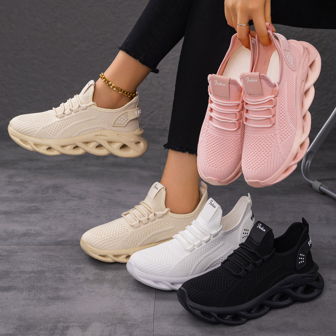 Damen Leichte und atmungsaktive Sport-Sneaker mit dämpfender Sohle EB