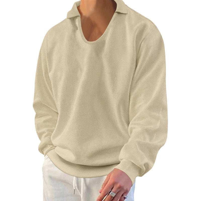 Herren lässiger Pullover mit strukturiertem Stoff und modernem Schnitt EB