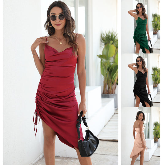 Damen Satin Abendkleid EB
