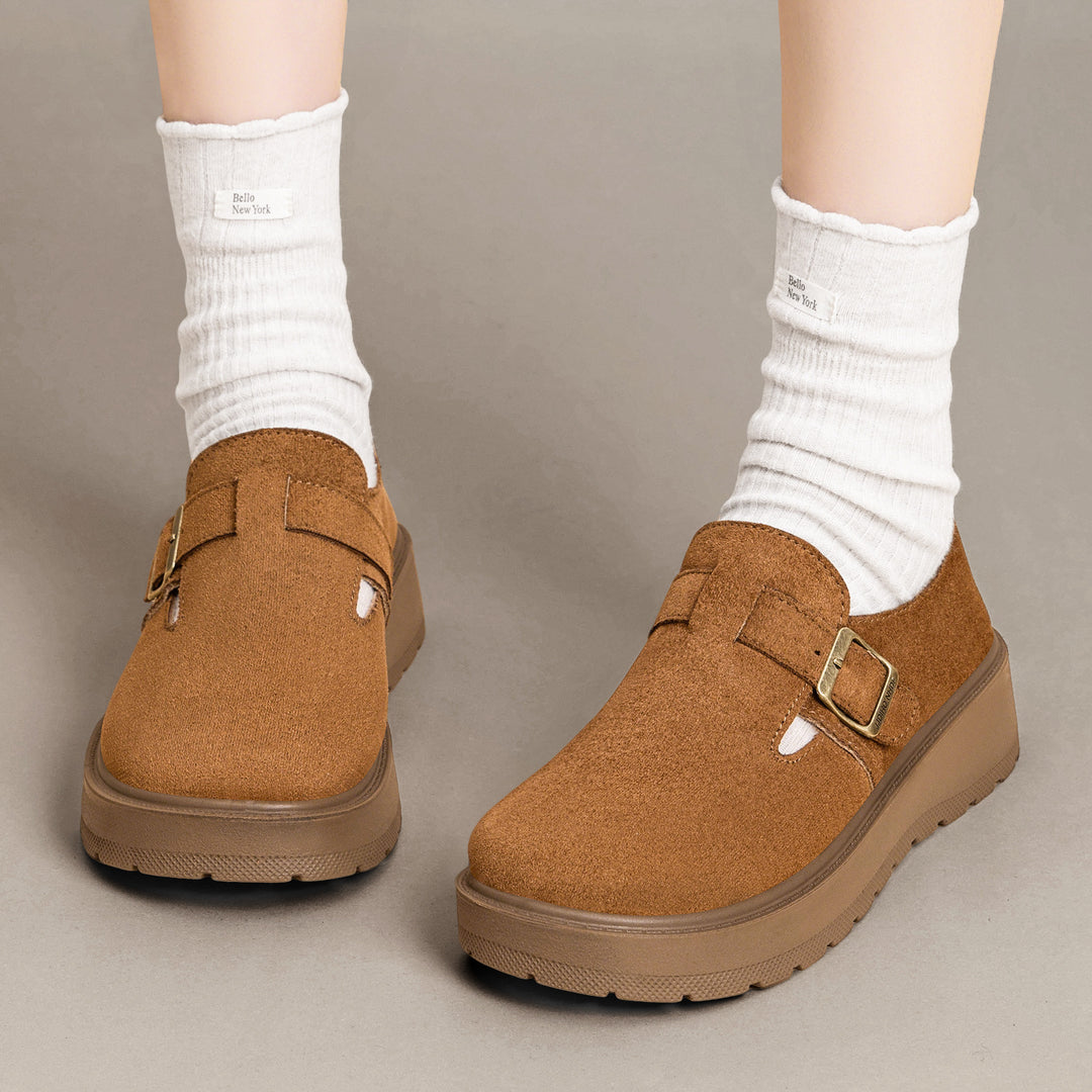 Damen Komfortable Clogs mit verstellbarem Riemen und rutschfester Sohle EB