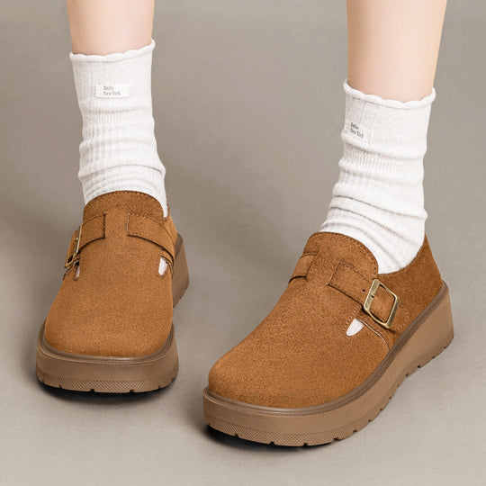 Damen Komfortable Clogs mit verstellbarem Riemen und rutschfester Sohle EB