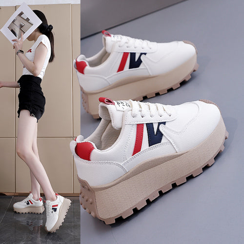 Damen Chunky Sneakers mit eleganter Plateau-Sohle und modischem Design EB