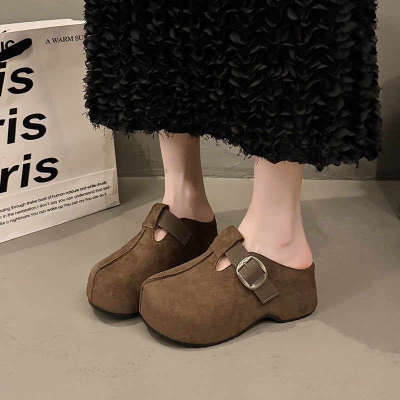 Damen Komfort Clogs mit modischem Riemen und ergonomischem Fußbett EB