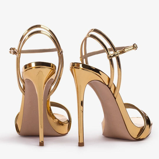 Damen elegante High Heel Sandalen mit verstellbarem Riemendesign EB