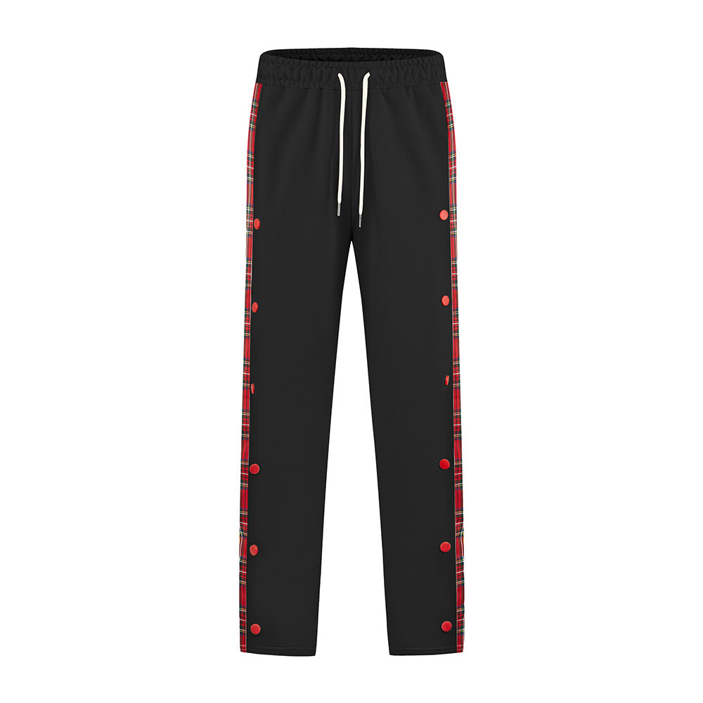 Herren Sportliche Jogginghose mit Druckknopf-Design und elastischem Bund EB