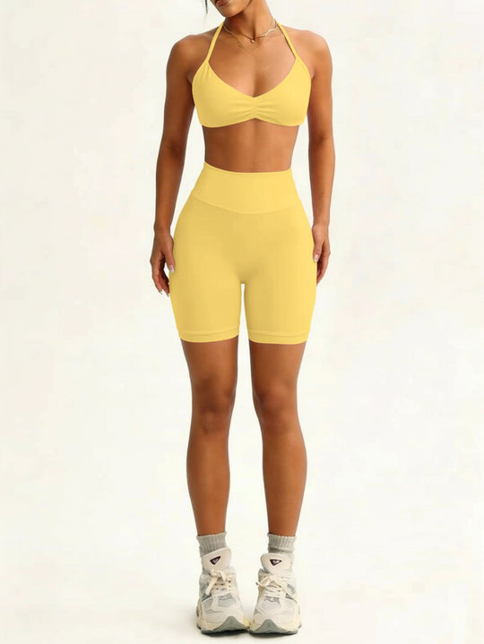 Damen Sportliches Bikini-Set mit hochelastischem Material und verstellbaren Trägern EB