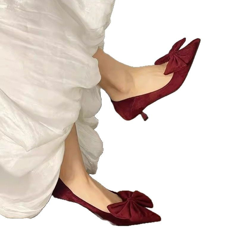 Damen elegante Pumps mit raffinierten Schleifenakzenten EB
