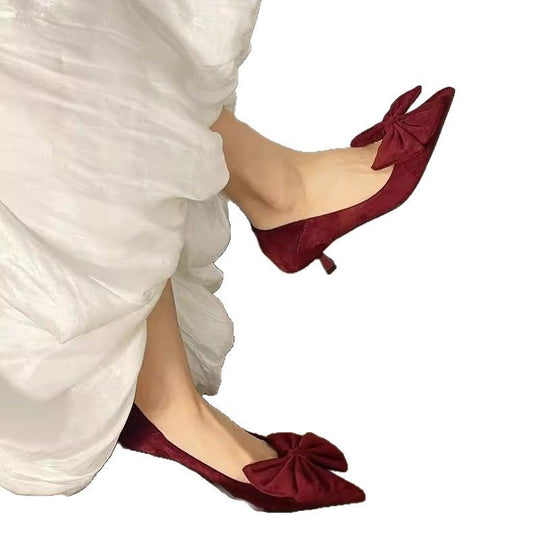 Damen elegante Pumps mit raffinierten Schleifenakzenten EB