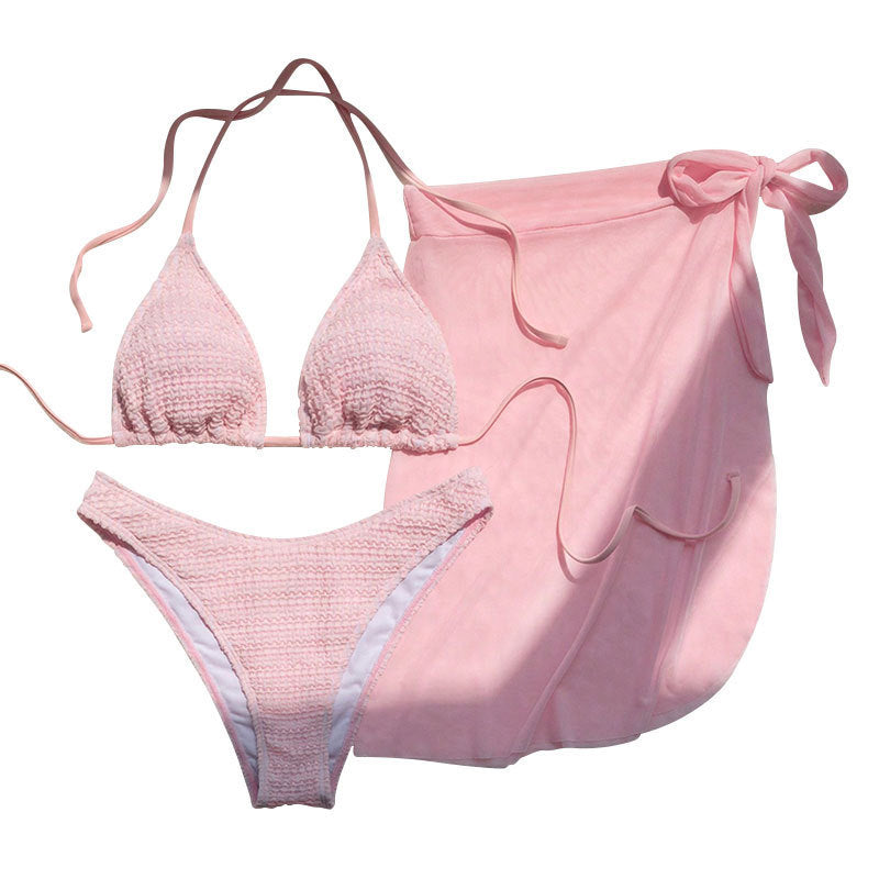 Damen Badeanzug-Set mit Spitzen-Details und schickem Wickelrock EB