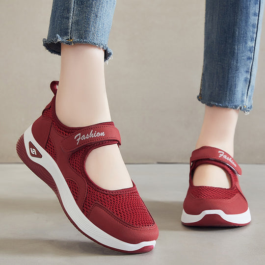 Damen Sportliche Slip-On Schuhe mit rutschfester Sohle und atmungsaktivem Obermaterial EB