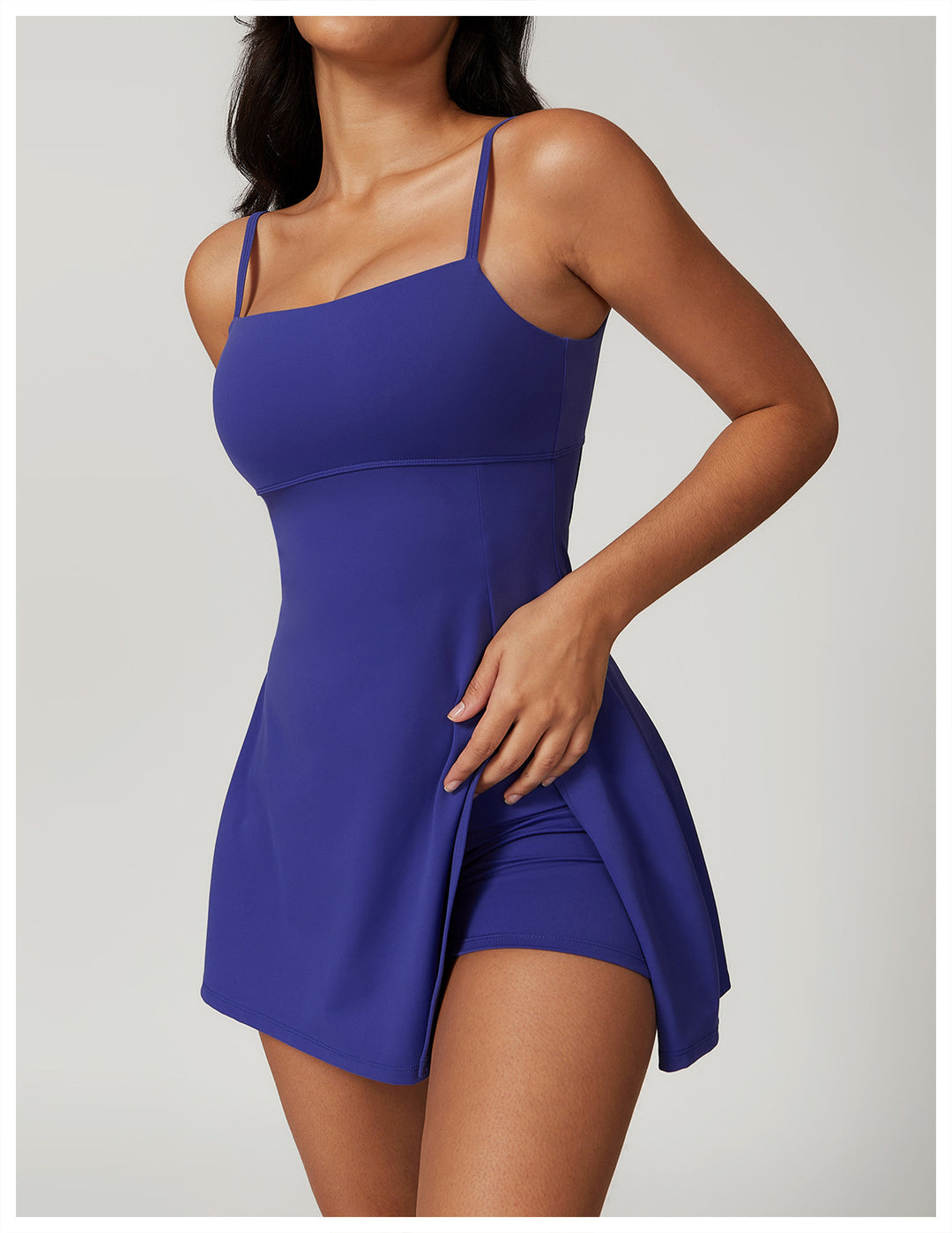 Damen Schwimmdress mit integrierter Shorts und verstellbaren Trägern EB