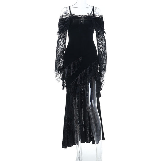 Damen figurbetonte Bluse mit Rüschendetails und Schnürung EB