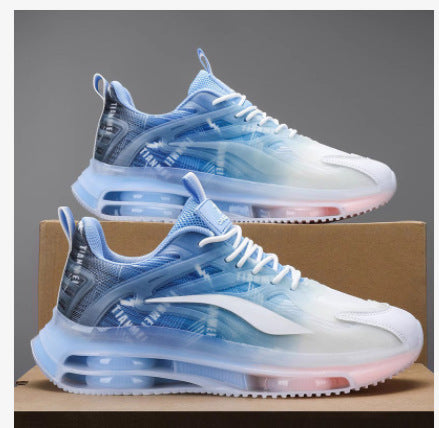 Unisex leichte Luftkissen-Sneaker mit transparentem Gradient-Obermaterial und sichtbarer Luftkammer EB