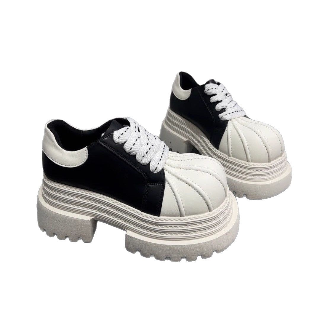Damen Modische Chunky Sneakers mit robuster Plateau-Sohle EB