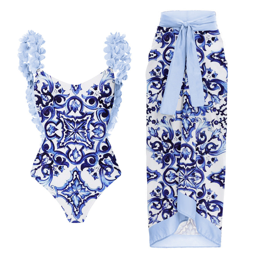 Damen Bikiniset mit floralem Muster und eleganten Rüschendetails EB