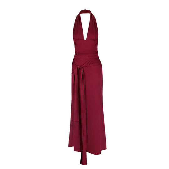 Damen Maxi-Kleid im eleganten Wickelstil EB