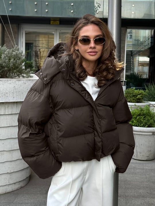 EB | Kurze Kapuzen Puffjacke
