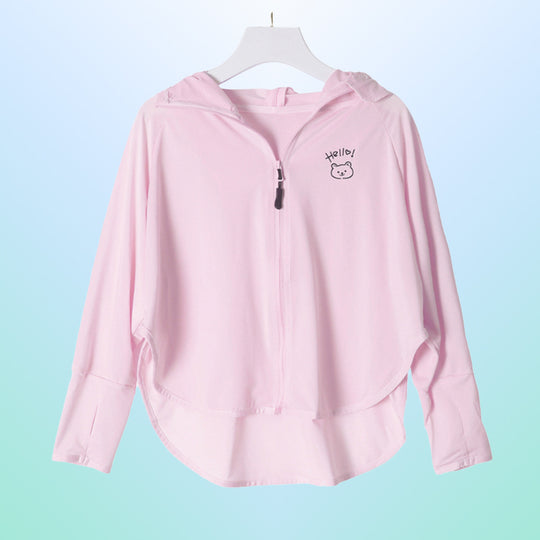 Damen leichte UV-Schutzjacke mit praktischer Kapuze EB