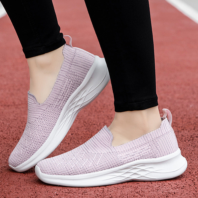 Damen Leichte Slip-On Freizeitschuhe mit atmungsaktivem Obermaterial EB
