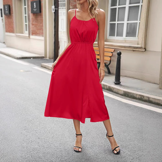 Damen Maxikleid mit luftiger Passform und eleganten Trägern EB