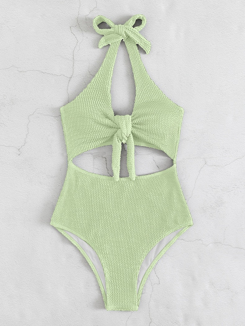 Damen Einteiliger Badeanzug mit innovativem Wickeldetail EB