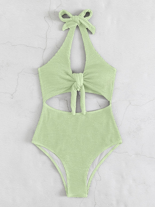 Damen Einteiliger Badeanzug mit innovativem Wickeldetail EB